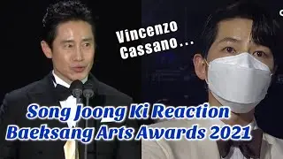 Ekspresi Song Joong Ki Saat Kalah di Baeksang Awards 2021 | ShowbizKid