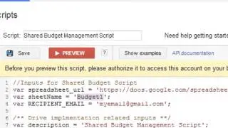 Shared Budget Management Script