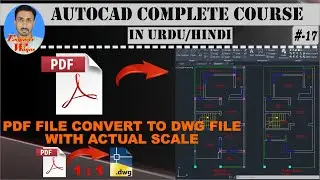 #17 | PDF File Convert To AutoCAD DWG with actual Scale | Convert pdf File to DWG File in AutoCAD