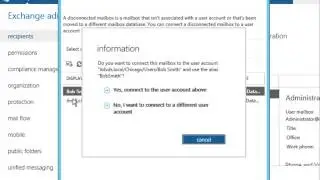 Reconnecting a Mailbox in Exchange 2013