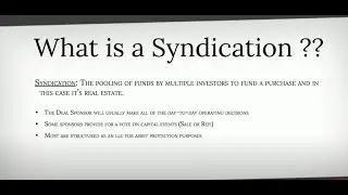 Syndications are a Great Way to Make a lot of Money but What Exactly Is a Syndication