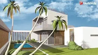 Sketchup - Speed Build - Modern House 1