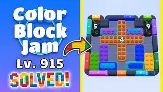 Color Block Jam Level 915 (917) Walkthrough | Hard Level Solution! 🚧