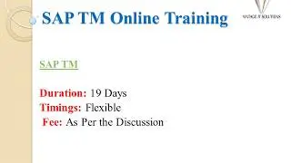 SAP TM Training Videos | SAP TM Training in Hyderabad