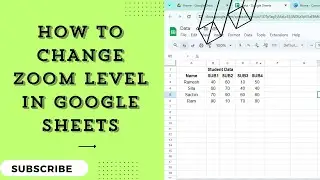 How To Change Zoom Level In Google Sheets