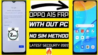 Oppo A15 (CPH2185) Frp Bypass ll Google Account Lock Remove Without Pc 100% Free Offline Very Easy