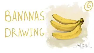 How to draw a Banana | Realistic Drawing tutorial on iPad Air 3 | Banana drawing step by step