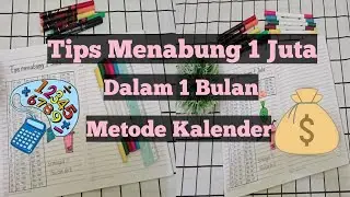 Tips Menabung 1 Juta Dalam 1 Bulan Metode Kalender 💸