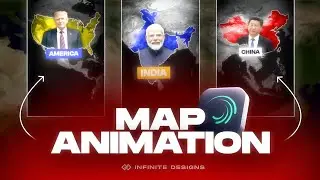 Viral map animation using alight motion.