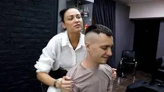 ASMR Best barbershop massage EVER | ASMR full barbershop service by Tatiana (Extended)
