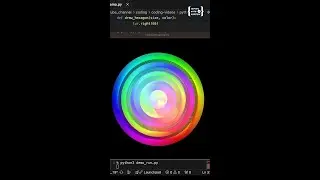 Colorful Hexagon Spiral - Python Turtle beautiful graphics - 32  |  Super animation | Python Turtle