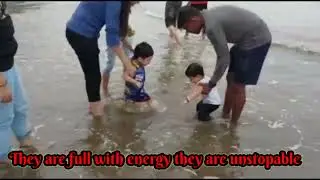 kids First time at beach | Family Fun