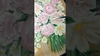 flower painting #paint #artpainting #onestrokepainting