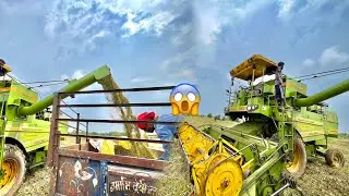 Day 2 || of harvesting with GILL 961 combine and Mahindra 585di power+ 😍 ||
