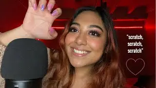 ASMR invisible scratching/raking + inaudible whispering (& layered sounds) ✨