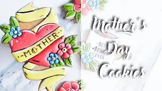 Satisfying cookie decorating. Mother's Day Cookies. 