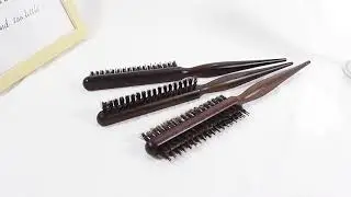 Three-row Comb Wooden Disc Hair Comb Natural Massage Comb Wood Grain Studio Style Comb