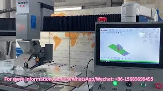 5 axis bridge saw to do nesting cut(the whole process)