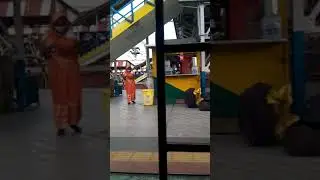 Varanasi junction inside a train