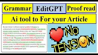 EditGPT AI tool to improve your research write up