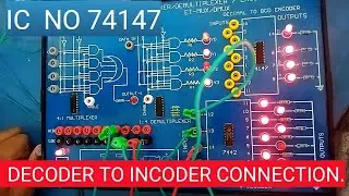 IC  NO 74147 DECODER TO INCODER CONNECTION. ELECTRICAL ENGINEERING👨‍🔧#NRTechtalk