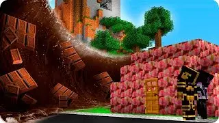 ICE CREAM HOUSE VS CHOCOLATE TSUNAMI IN MINECRAFT 😱 | HOUSE VS TSUNAMI CHALLENGE IN MINECRAFT
