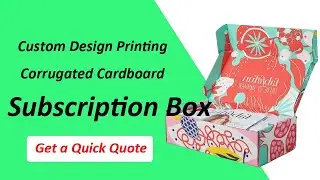 Packaging for Subscription Boxes with Custom Design Print - Empty Subscription Mailer & Shipping Box