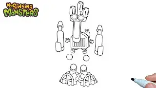 How to draw a Fire Haven - Epic Wubbox from My Singing Monsters step by step