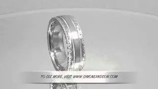 10654- Men's 14k White Gold Wedding Band