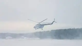 Село Новый Васюган с высоты птичьего полёта