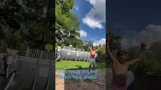 Sneak peek into basketball trick shots (also plz sub to bill and Lukes trick shots!)