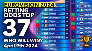 🏆📊 Who will be the WINNER of EUROVISION 2024? - Betting Odds TOP 37 (April 9th)
