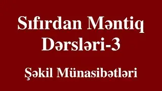 Ödənişsiz Məntiq Dərsləri-3. Şəkil Münasibətləri