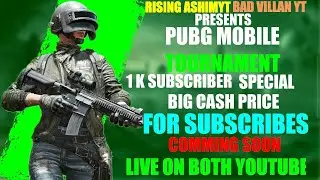 1000 Subscribers Big tournament cash price comming soon friends❤