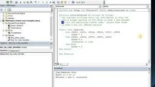 VBA Select Case Statement