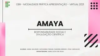 OBR Modalidade Prática Virtual Apresentação 2021 - Equipe Amaya