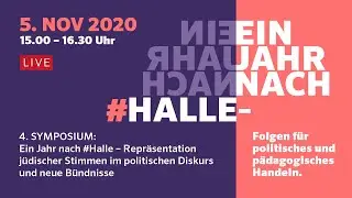 Ein Jahr nach #Halle – Repräsentation jüdischer Stimmen im politischen Diskurs und neue Bündnisse
