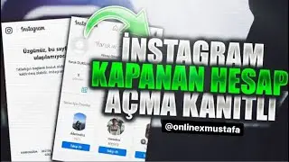 İnstagram Kapanan Hesabı  Açma | 2020 Güncel Method