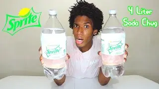 TWO 2 Liter Sprite Soda Chug Challenge (4 LITERS)