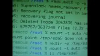 Recovering partition table EXT3 superblock with testdisk Linux