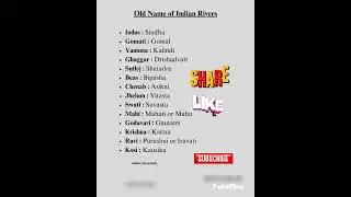 Old Name Of Indian Rivers #rivers #india #gk #shorts #ytshorts #viralshorts