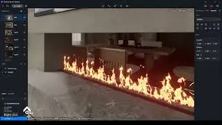 Heater Flame with Media Material - D5Render 2.6