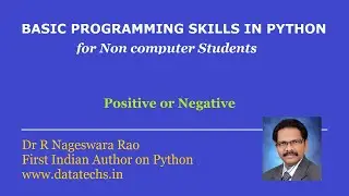 Free Python course - Python program to test Positive Or Negative