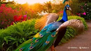 A Peacock’s Playful Dance in Mesmerizing Slow Motion | Nature’s Grace in Every Flap 🦚🌿