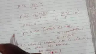 Prove that : F= Ma