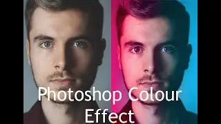Fantasy Duo Color Effect on Portrait  Photoshop Red and Blue effect