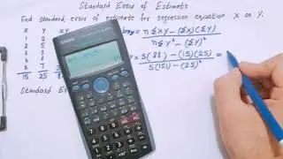 Standard error of estimate of X on Y