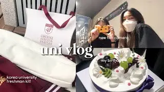 uni vlog / classes at korea university, freshman welcome kit, good food, my 20th birthday!