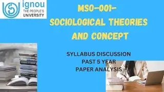 IGNOU M.A. SOCIOLOGY|MSO_001| |PAST 5 Years PAPER ANALYSIS| |Important Topics for TEE 2023 |
