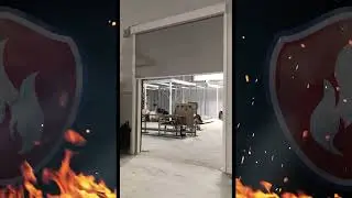 Комплексное решение Противопожарная Штора FireTechnics EI60 + Секционные промышленные ворота Алютех